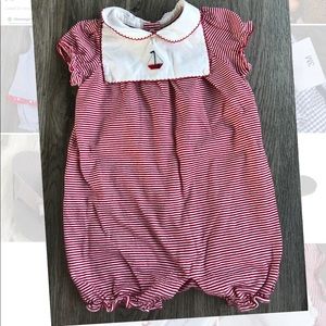 Baby Girl Red, White, & Blue Bubble